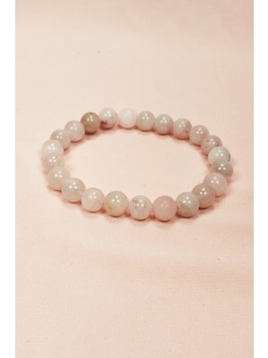 FRY Pembe Kuvars Doğal Taş Bileklik Kutulu
