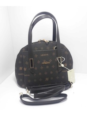 Armine 344 Kahve Baskılı Kadın Omuz Kol Çantası