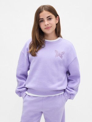 Gap Kız Çocuk Lila Vintage Soft Dolman Sweatshirt
