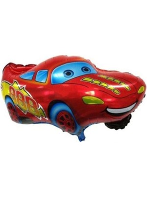 Zayna's 1 Adet Cars Folyo Balon Araba Şimşek Mc Quin 66X49 cm Helyum Uyumlu Kırmızı