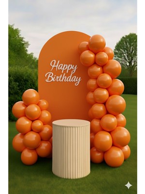 Zayna's 5 Adet Pastel Tonu Turuncu Renk 5 Li 12INÇ Turuncu Balon-Doğum Günü Parti Süsleri Balon