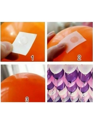 Zayna's 100 Adet Balon Yapıştırma Bandı Çift Taraflı