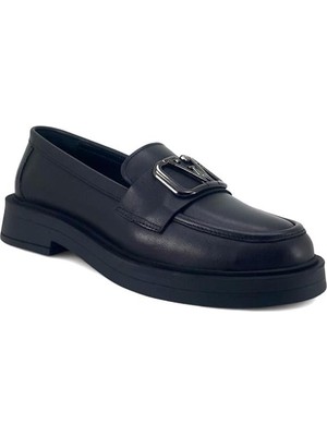 Beety 250 Hakiki Deri Günlük Kadın Ayakkabı-Siyah