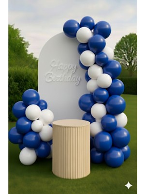 Zayna's 30 Adet Pastel Tonu Mavi-Beyaz Karışık Renk 12INÇ Mavi Beyaz Balon-Doğum Günü Parti Süsleri Balon