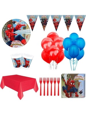 Zayna's Örümcek Adam Doğum Günü Seti 8 Kişilik