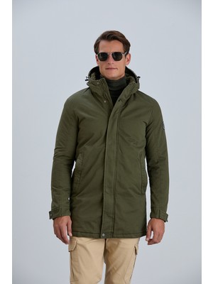 Pique RIVER25 ERKEK MONT Kapüşonlu Erkek Pamuk Kaban