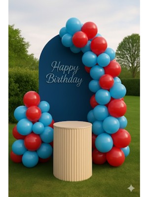 Zayna's 20 Adet Pastel Tonu Mavi-Kırmızı Karışık Renk 12INÇ Mavi Kırmızı Balon-Doğum Günü Parti Süsleri Balo