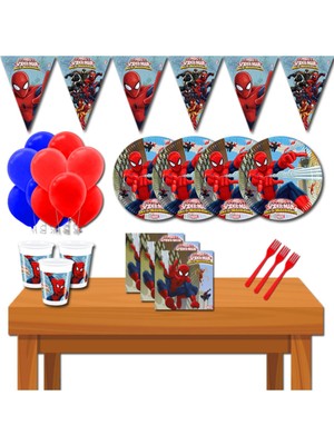 Zayna's Örümcek Adam Eko 40 Kişilik Doğum Günü Parti Malzemeleri Seti