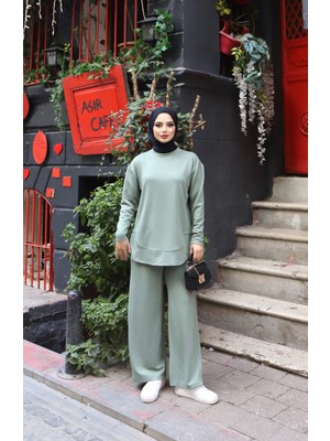 Nisum Moda Oval Kesim Modal Pantolonlu Takım