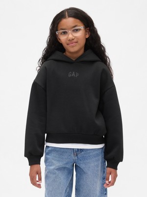 Gap Kız Çocuk Siyah Vintagesoft Gap Logo Sweatshirt
