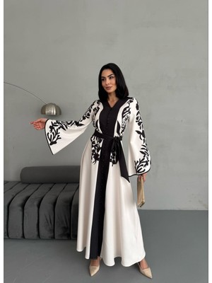 Suphias Atlas Kumaş Elbise(Kuşak Dahildir)