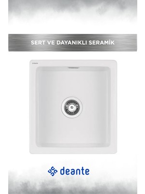 Deante- Sabor Seramik 1 Bölmeli - Beyaz Mutfak Evyesi