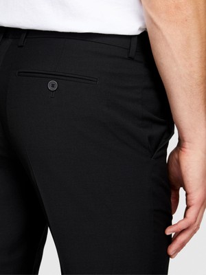 Sisley Poliviskoz Slim Fit Formal Pantolon Erkek Siyah Pantolon - 323A4KI356Y89