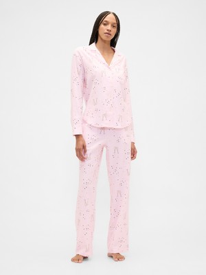 Gap Kadın Pembe Flannel Pull-On Pijama Altı