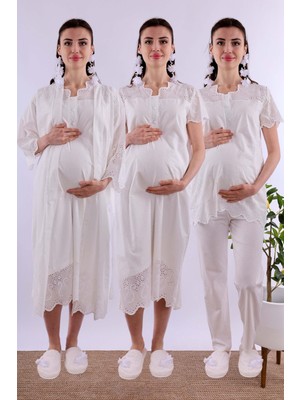 Ekru Fistolu Hamile Lohusa Set BYL290262