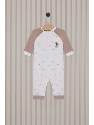 Moda Şahsenem Erkek Bebek Uzun Kol Patiksiz Tulum  Krem