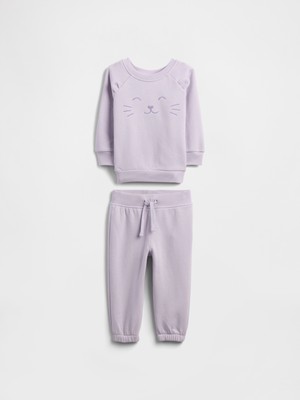 Gap Bebek Lila Fleece Two-Piece Outfit Set