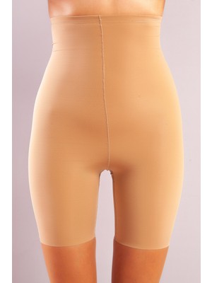 Moda Şahsenem Girdle  Hight Waist Coton Short Corset,ten Toparlayıcı Yüksek Bel Uzun Paça Korse