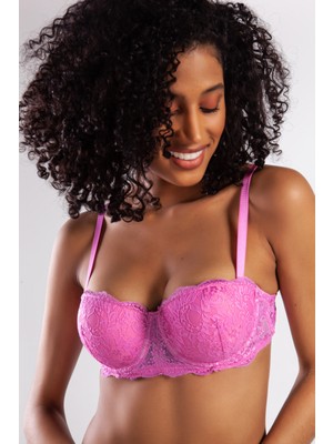 Moda Şahsenem G.colors Push Up Strapless Bra, Pembe Konforlu ve Şık Sütyen