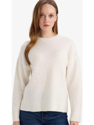 DeFacto Relax Fit Bisiklet Yaka Triko Kazak G4197AX25WN