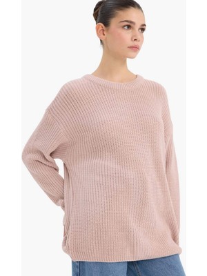 DeFacto Regular Fit Bisiklet Yaka Selanik Kumaş Triko Kazak H6905AZ25WN