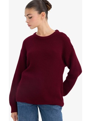 DeFacto Regular Fit Bisiklet Yaka Selanik Kumaş Triko Kazak H6905AZ25WN