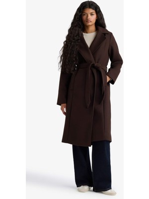 DeFacto Regular Fit Kuşaklı Kaşe Kaban F1207AX25WN