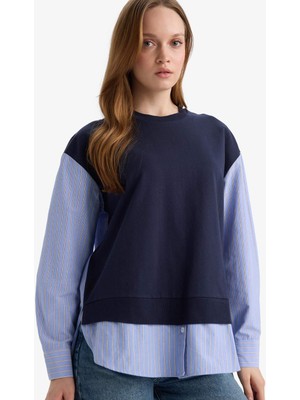 DeFacto Regular Fit Etek Ucu Detaylı Uzun Kollu Tunik F6905AX25WN