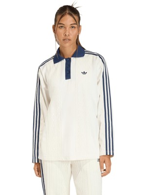 AKR7651 Adidas Ls Jersey Kadın Sweatshirt Beyaz