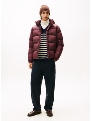 Tommy Hilfiger Kırmızı Erkek Mont MW0MW40613XIH_MIX Down Hooded Puffe
