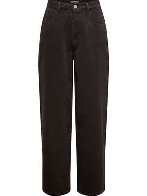 Only Orta Bel Geniş Paça Rahat Kahve Kadın Denim Pantolon Onlsolla Mw Relaxed Col Pant Pnt