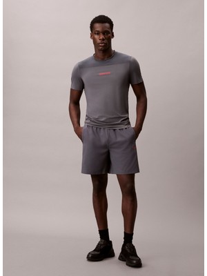 Calvin Klein Jeans Regular Fit Gri Erkek Şort LVGMF5S803CKP Woven Short