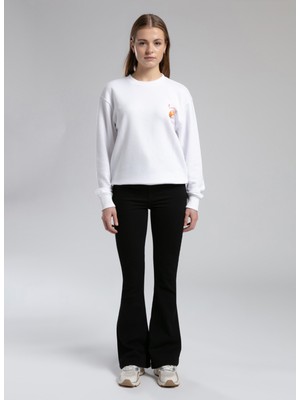 Lee Cooper Luna Yüksek Bel İspanyol Paça Kesim Geniş Paça Siyah Kadın Jean Pantolon