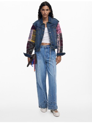 Desigual Koyu Mavi Kadın Denim Ceket 25WWED14