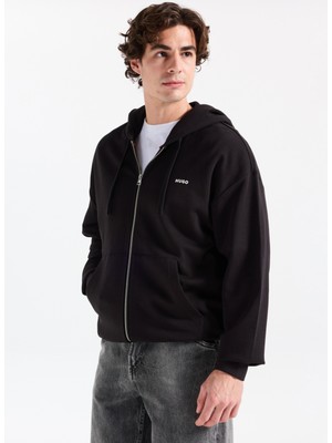 Hugo Kapüşon Yaka Siyah Erkek Sweatshırt 50548651_DAPOZIP