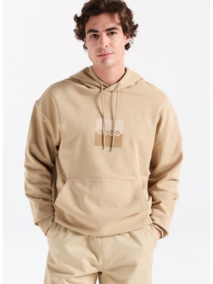 Hugo Kapüşon Yaka Bej Erkek Sweatshırt 50542787_DUSPLITER