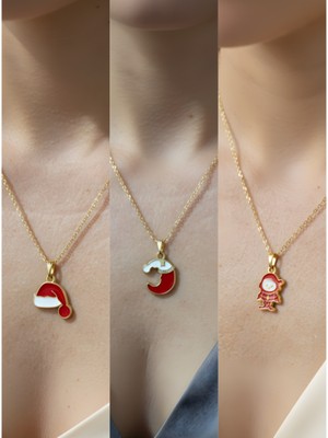 NKT Collection Yeni Yıl Üçlü Kombin Altın Kaplama Kolye Seti