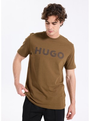 Hugo Bisiklet Yaka Kahve Erkek T-Shirt 50542737_DULIVIO_U253