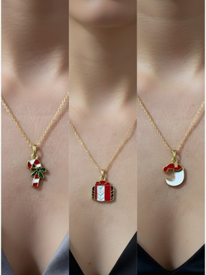 NKT Collection Yeni Yıl Üçlü Kombin Altın Kaplama Kolye Seti