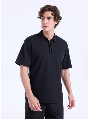 Hugo Düz Siyah Erkek Polo T-Shirt 50542313_DUBILO