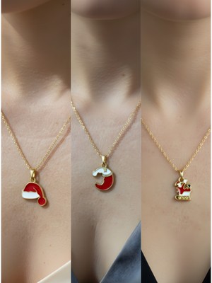 NKT Collection Yeni Yıl Üçlü Kombin Altın Kaplama Kolye Seti