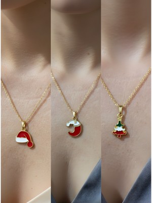 NKT Collection Yeni Yıl Üçlü Kombin Altın Kaplama Kolye Seti