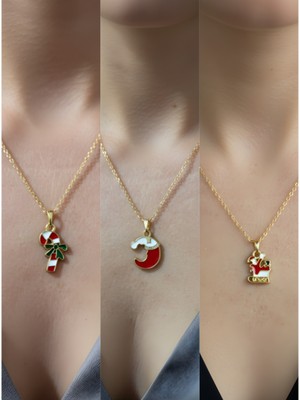 NKT Collection Yeni Yıl Üçlü Kombin Altın Kaplama Kolye Seti