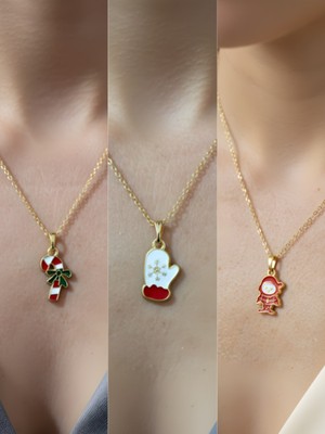 NKT Collection Yeni Yıl Üçlü Kombin Altın Kaplama Kolye Seti