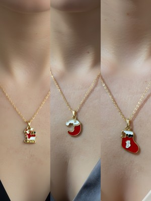 NKT Collection Yeni Yıl Üçlü Kombin Altın Kaplama Kolye Seti