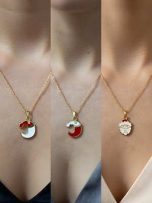 NKT Collection Yeni Yıl Üçlü Kombin Altın Kaplama Kolye Seti