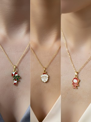 NKT Collection Yeni Yıl Üçlü Kombin Altın Kaplama Kolye Seti