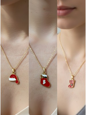 NKT Collection Yeni Yıl Üçlü Kombin Altın Kaplama Kolye Seti