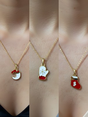 NKT Collection Yeni Yıl Üçlü Kombin Altın Kaplama Kolye Seti