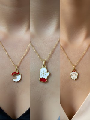 NKT Collection Yeni Yıl Üçlü Kombin Altın Kaplama Kolye Seti